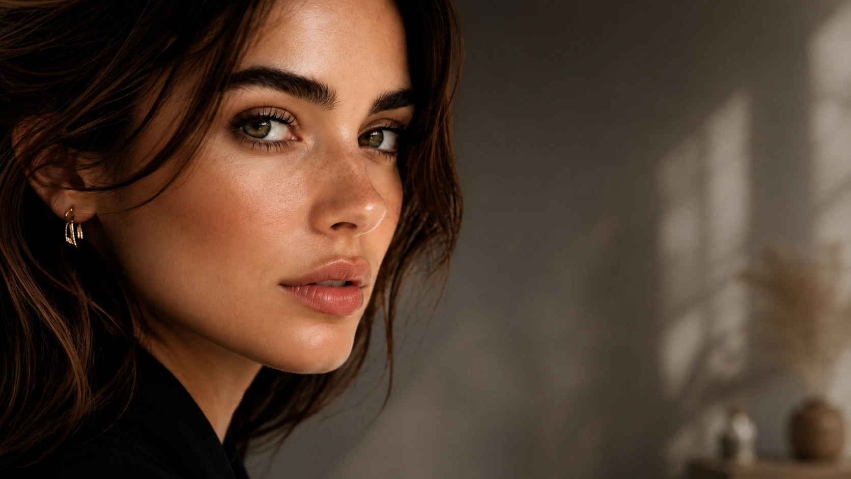 Model with clear, healthy skin